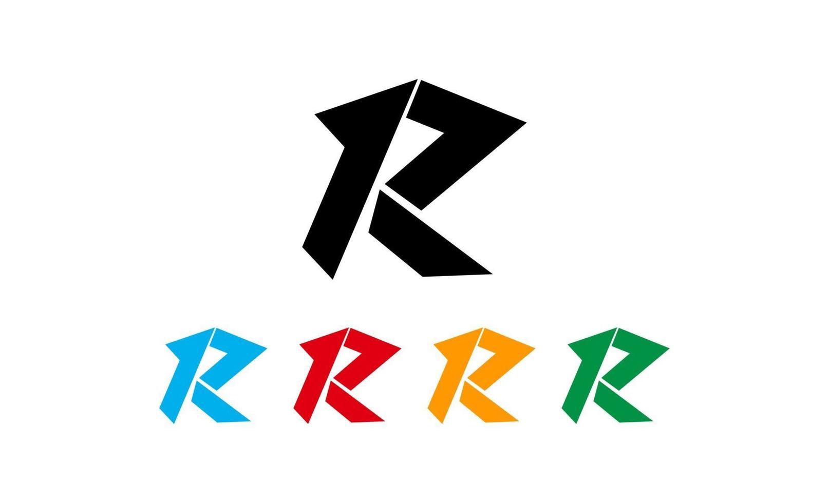 anfängliche r kreative Logo-Design-Vektorillustration vektor
