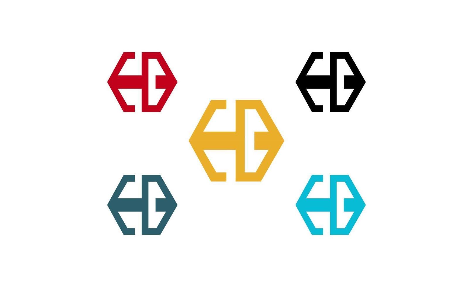 brev eb hexagon koncept logo design vektor