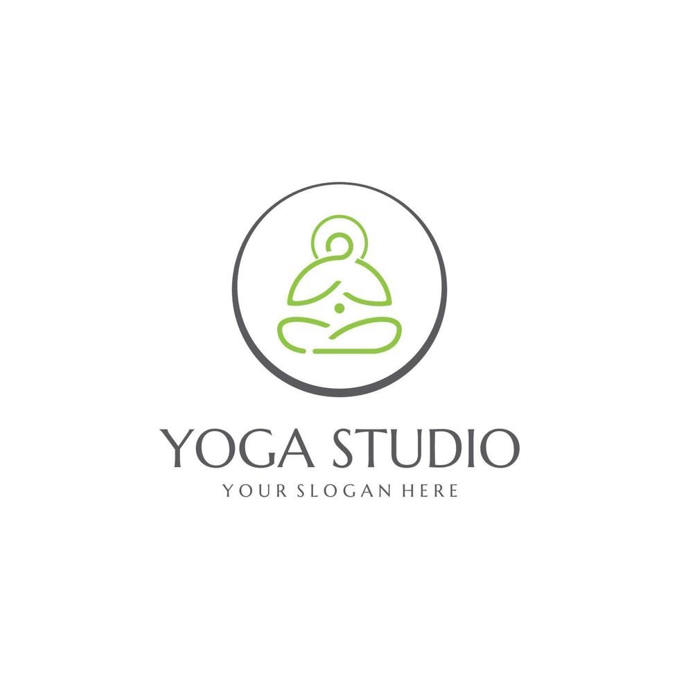 yoga studio logotyp vektor