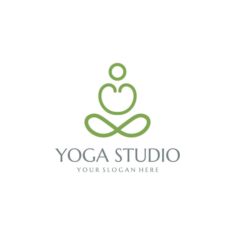 yoga studio logotyp vektor