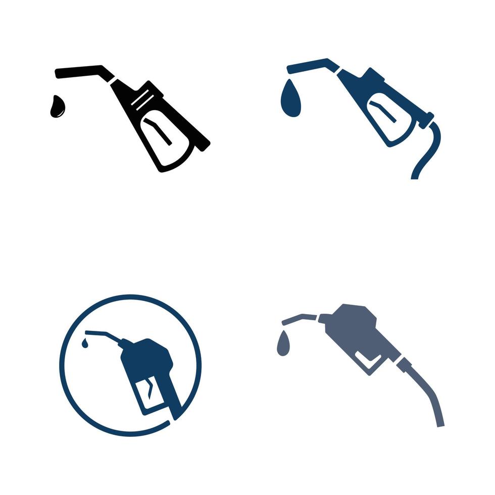 Benzin Pumpe Düse Vektor Logo Vorlage.