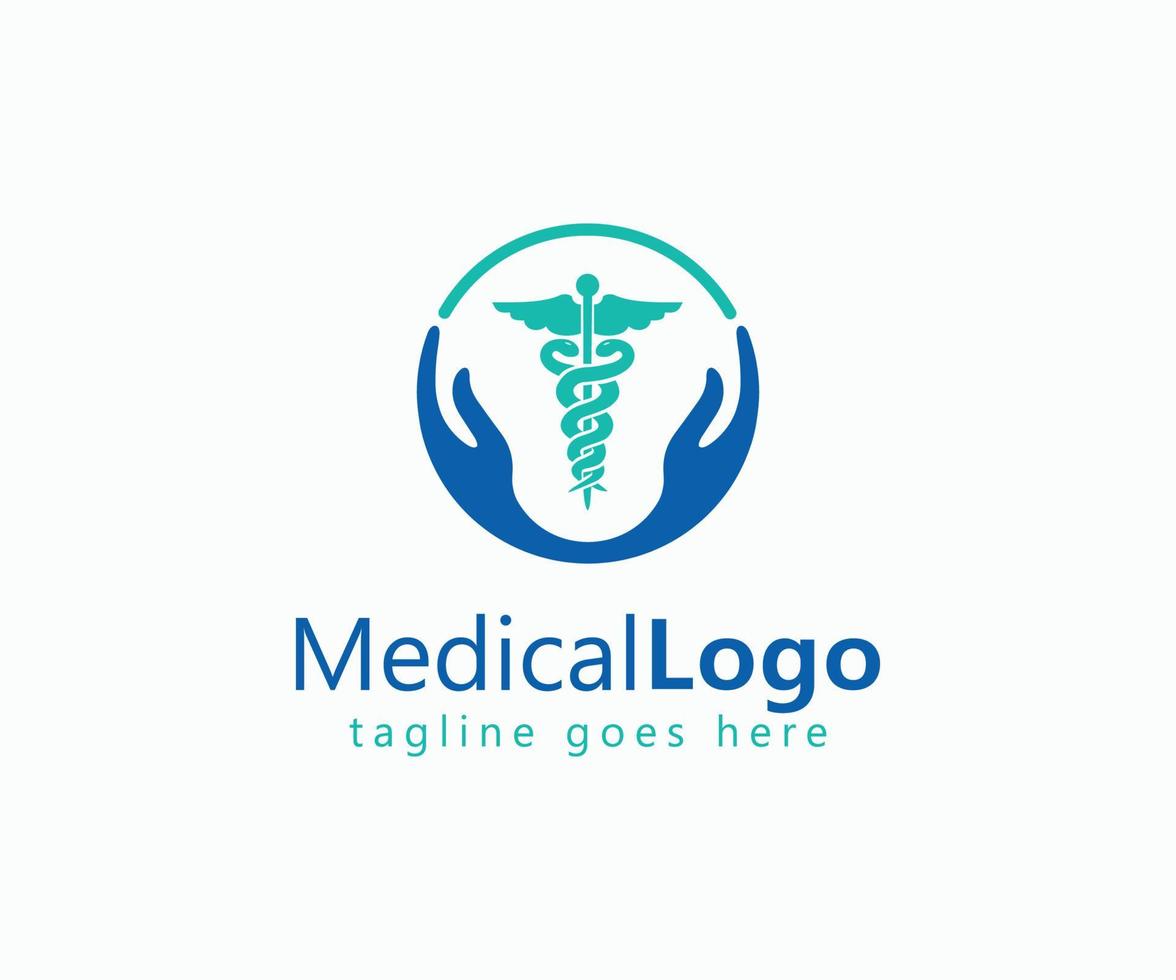 medicinsk hälsa vård och apotek logotyp design mall vektor illustratör