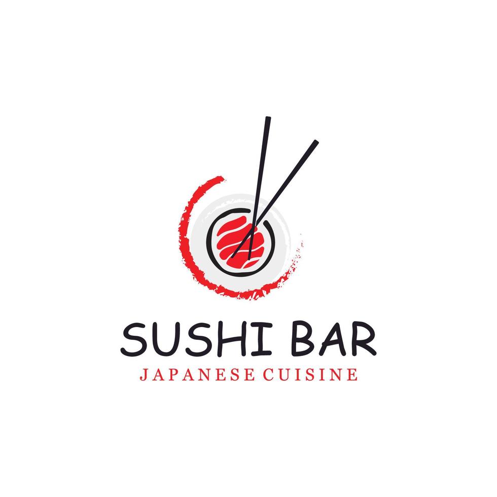 Sushi Vektor Logo Vorlage, oder japanisch Spezialitäten.