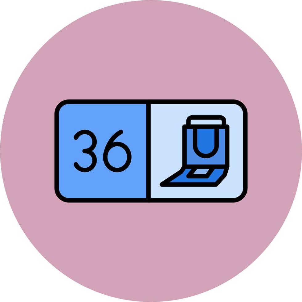 Sitz Nummer dreißig sechs Vektor Symbol
