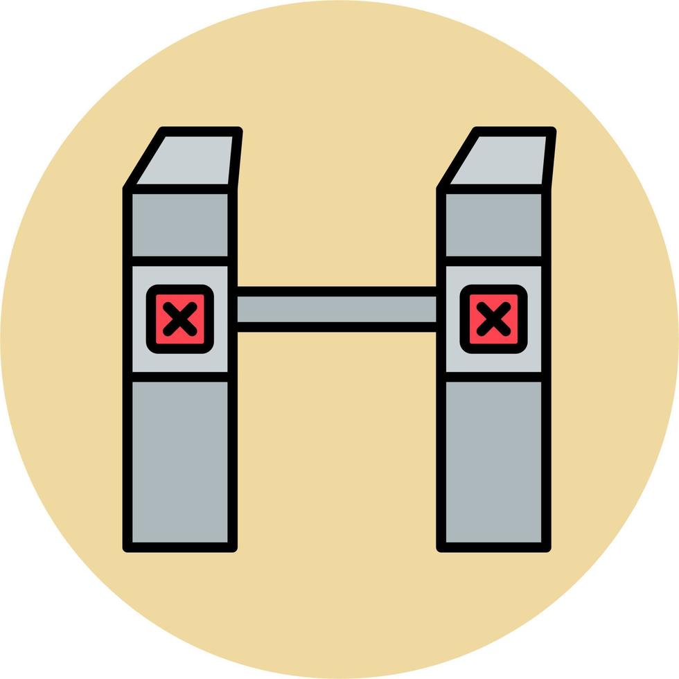 Fahrkarte prüfen Maschine Vektor Symbol