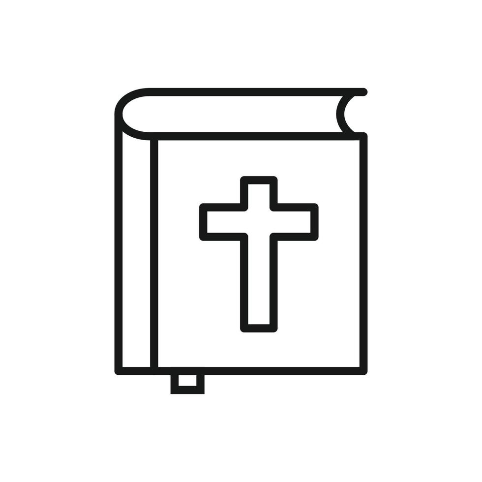 redigerbar ikon av bibel, vektor illustration isolerat på vit bakgrund. använder sig av för presentation, hemsida eller mobil app