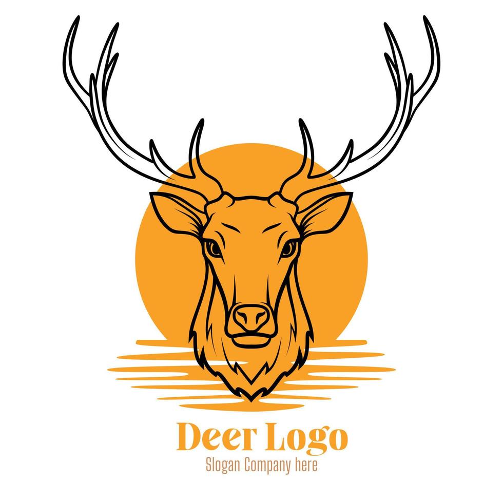 Elch Logo Vektor Design Illustration, modern Logos Illustration