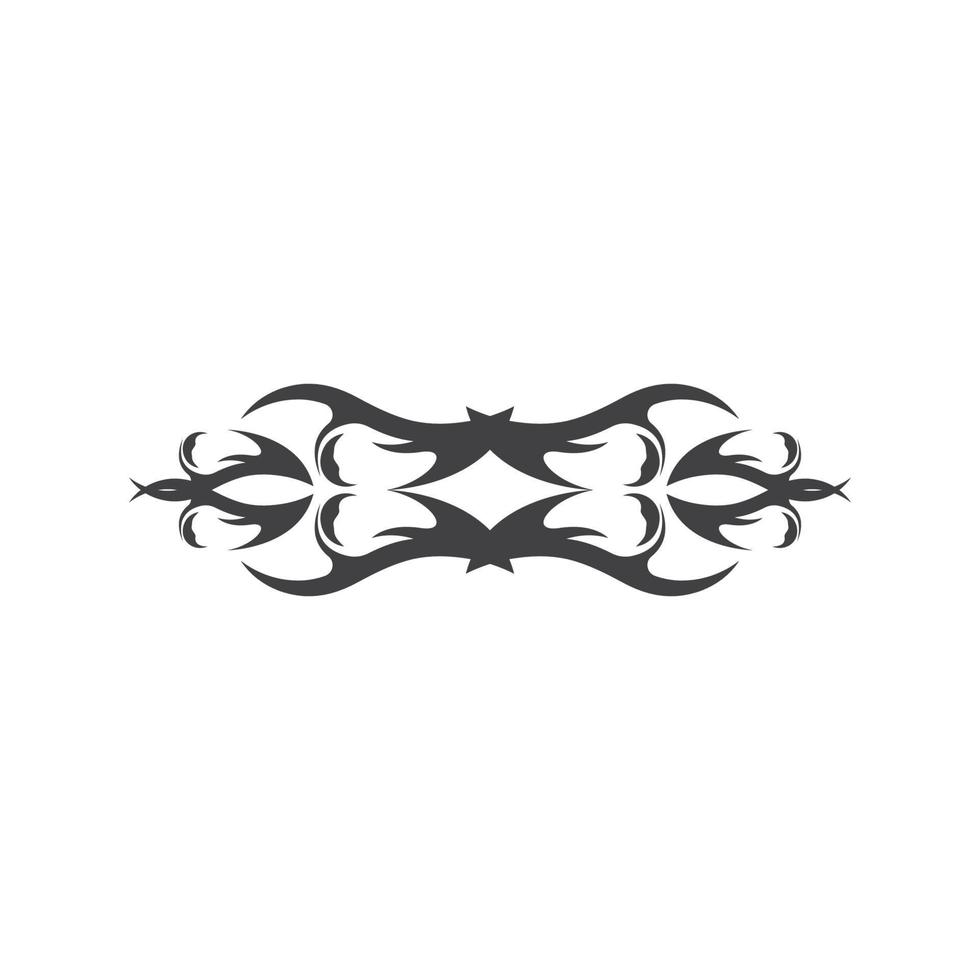 schwarz Stammes- tätowieren abstrakt Symbol Vorlage vektor