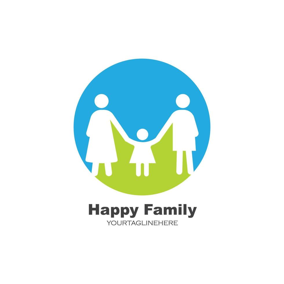 glücklich Familie Vektor Symbol Illustration Design