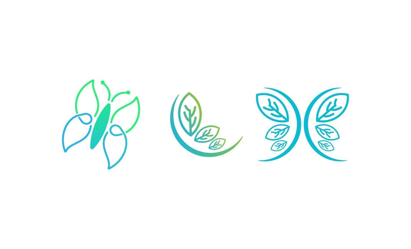 Schmetterling Natur Monoline Vektor Logo Vorlage