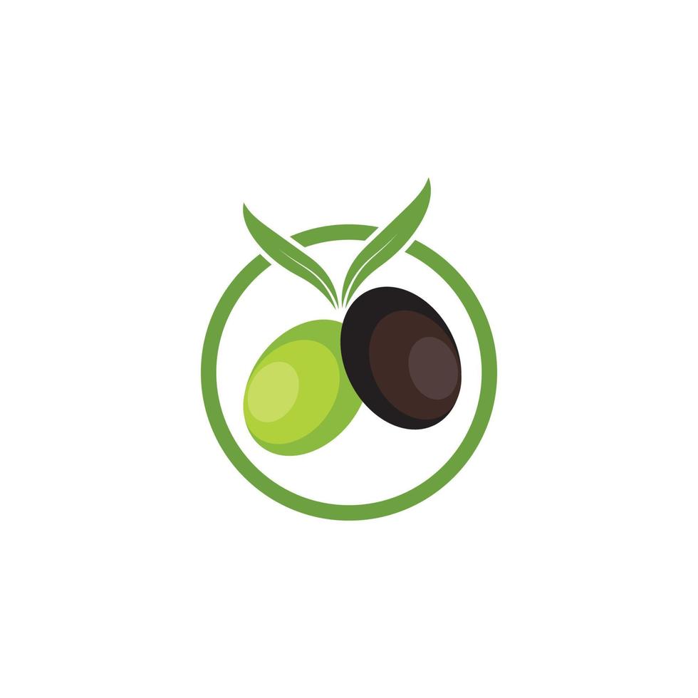 oliv logotyp ikon vektor illustration