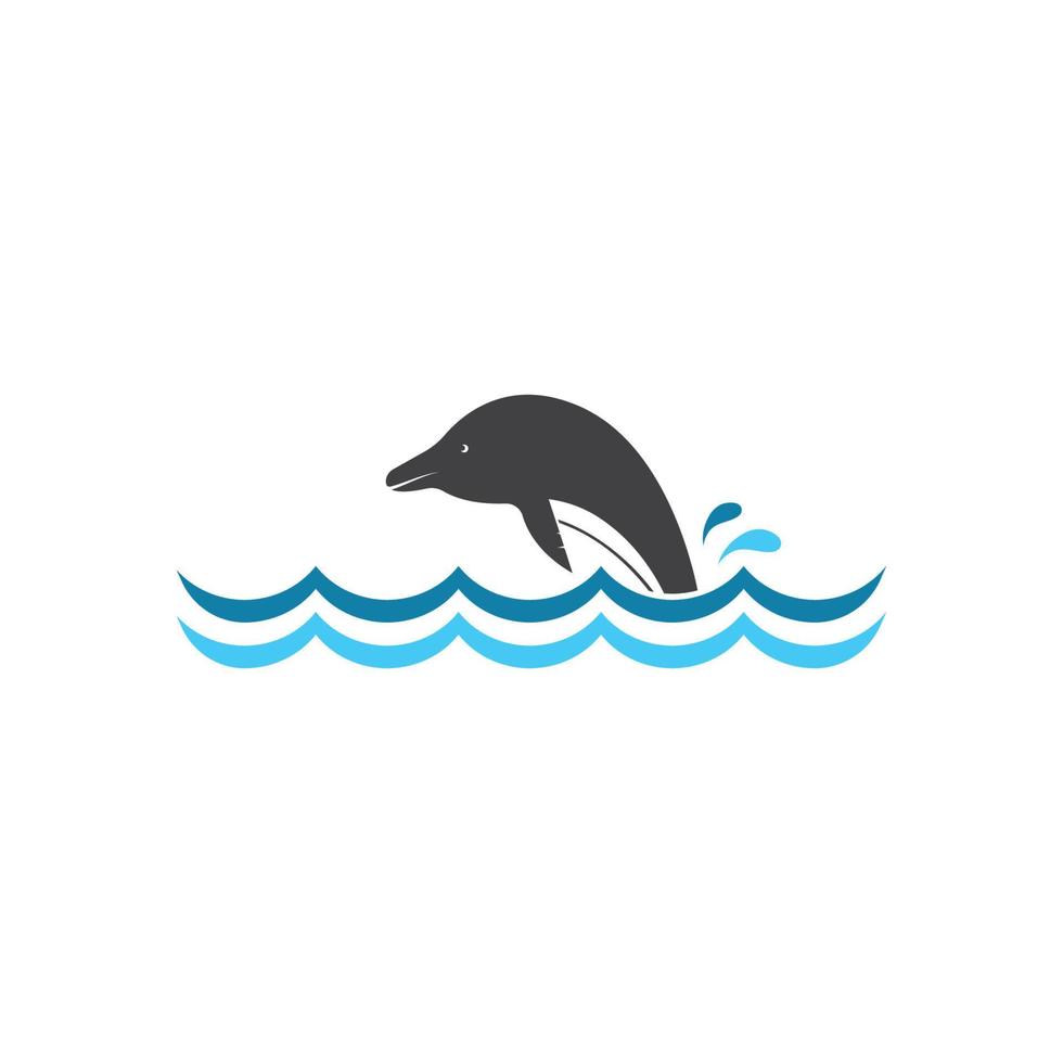 Delfin Logo Symbol Vektor