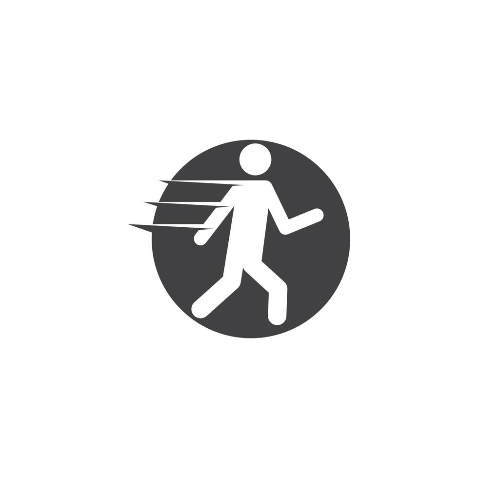 Laufen Menschen Symbol Vektor Illustration Design