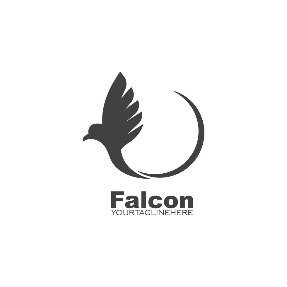 Falke Adler Vogel Logo Vorlage Vektor