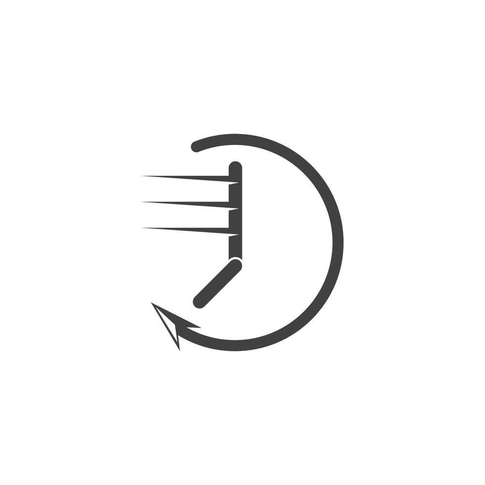 Uhr, Zeitlogo Symbol Illustration Design Vektor