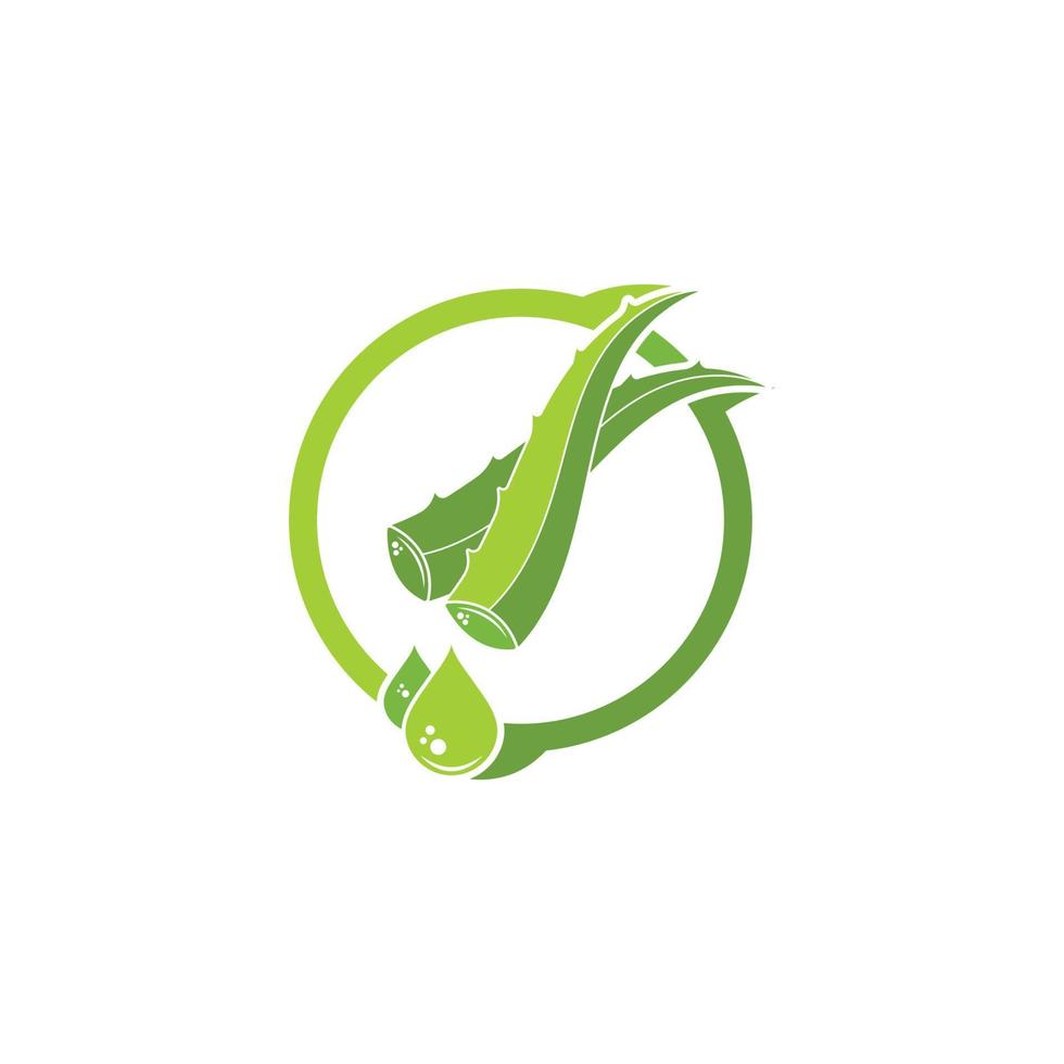 aloevera logotyp ikon vektor illustration design