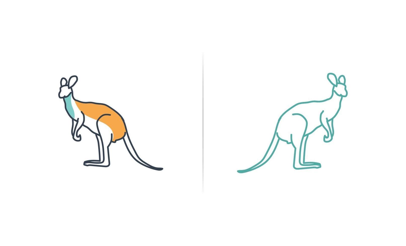 Känguru-Logo-Design-Vorlage vektor