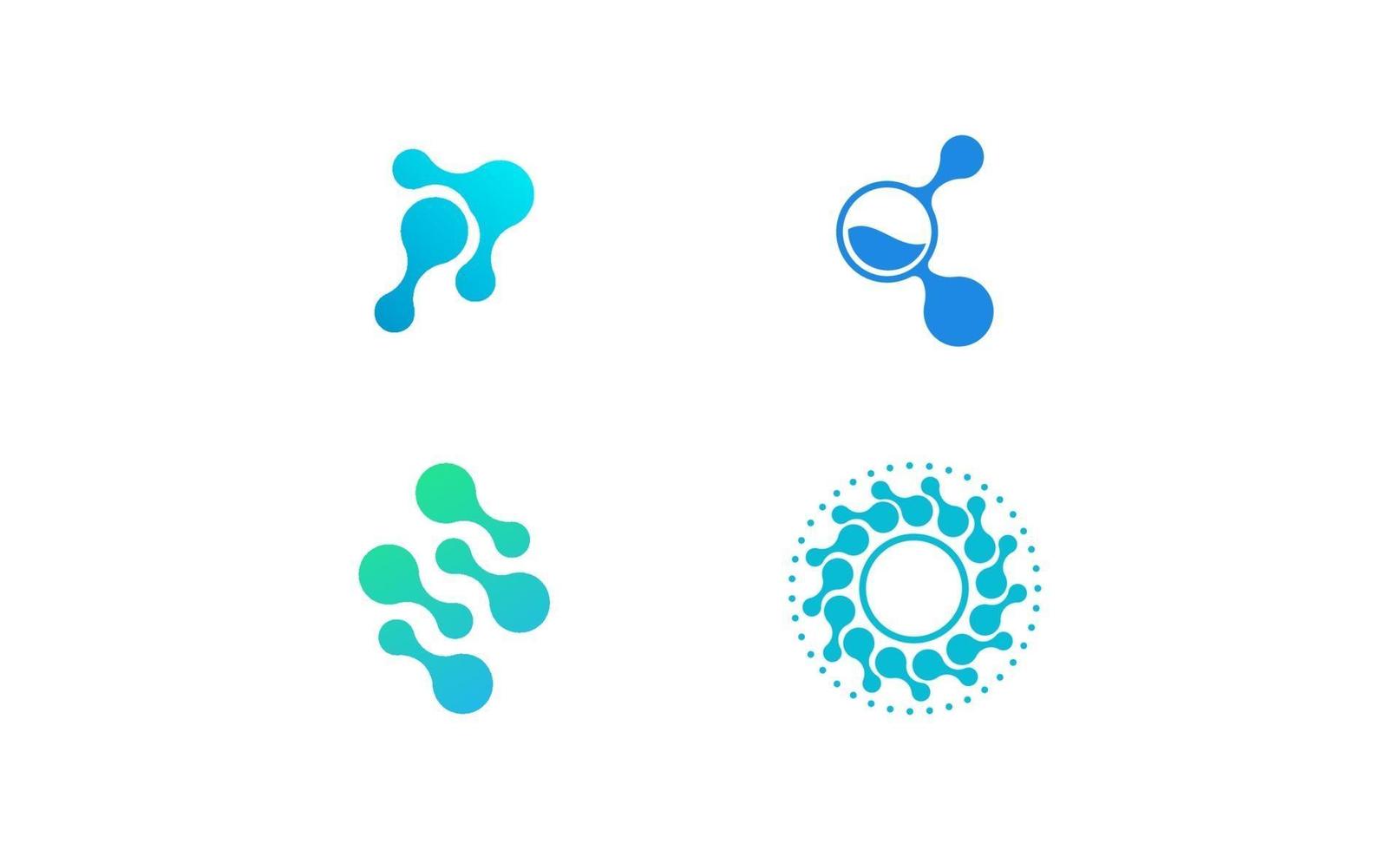 molekyl lab vetenskap logotyp mall design vektor