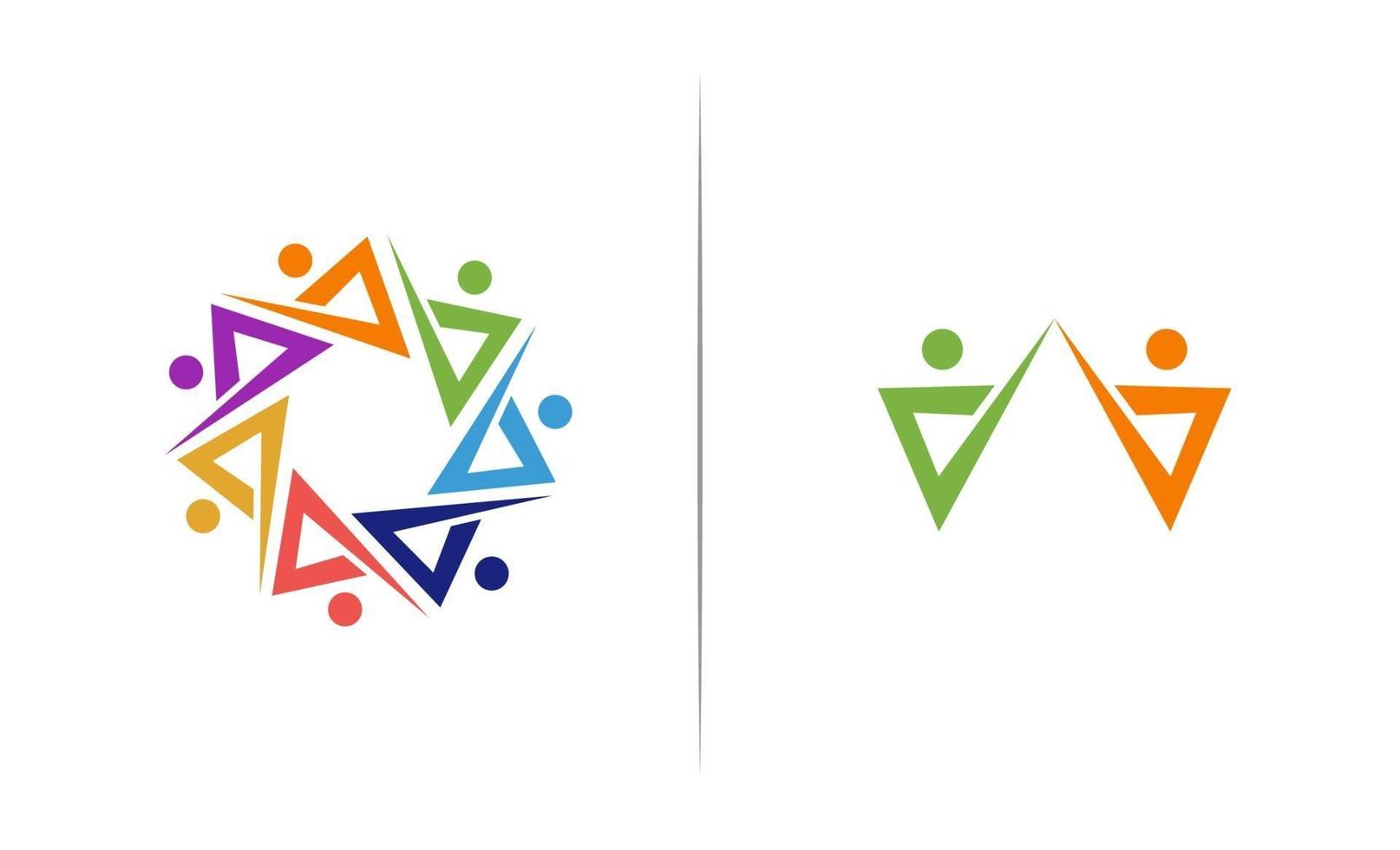 Menschengemeinschaft Logo Vorlage Vektor-Illustration und Briefpapier, Briefkopf, Visitenkarte, Umschlag vektor