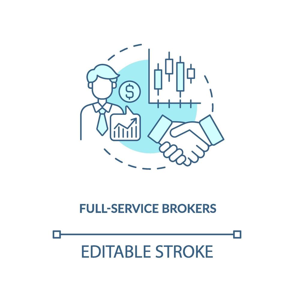 Full-Service-Broker-Konzeptsymbol vektor