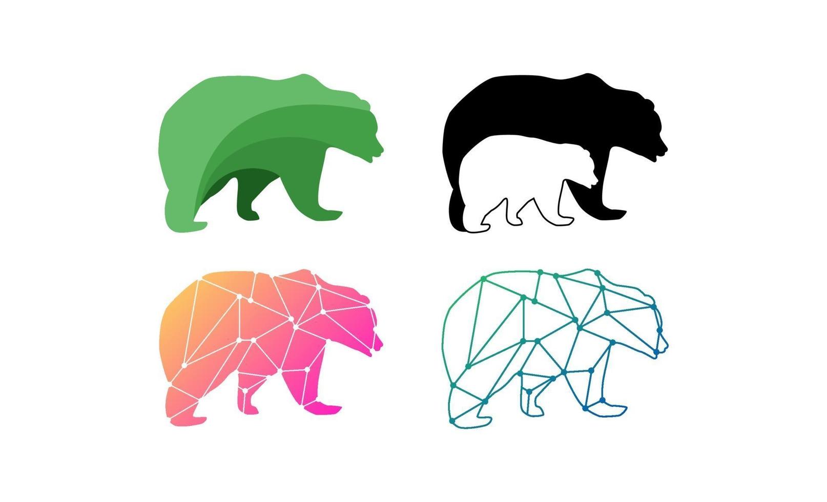 björn logotyp design mall vektor