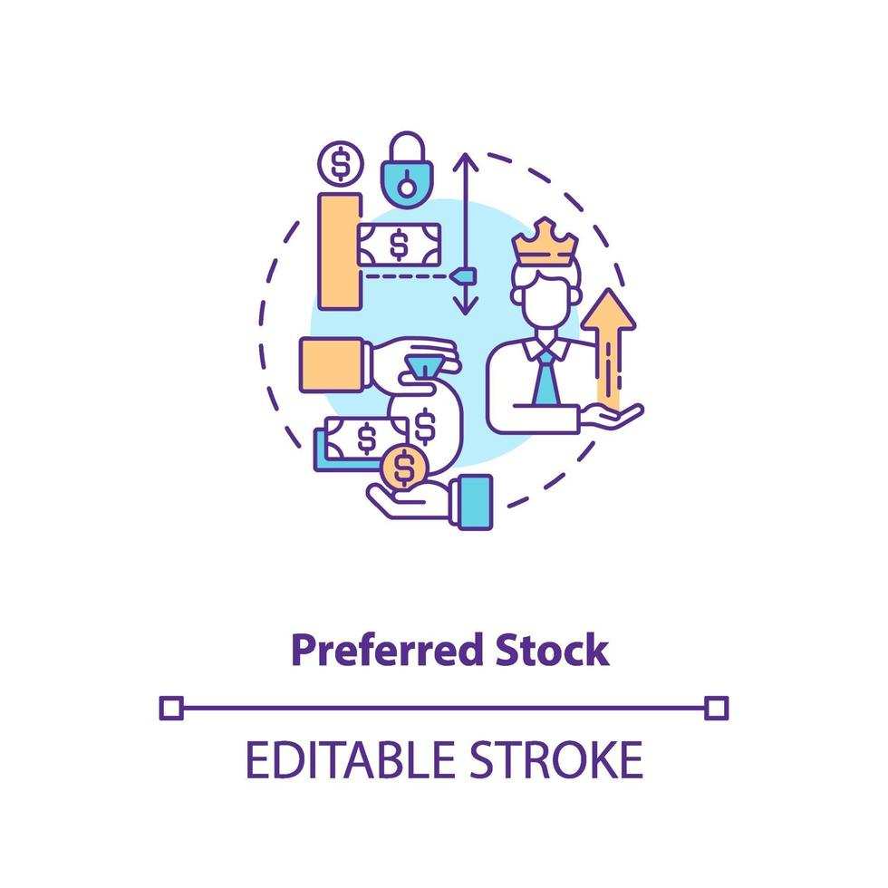 Symbol für das Vorzugsaktienkonzept vektor