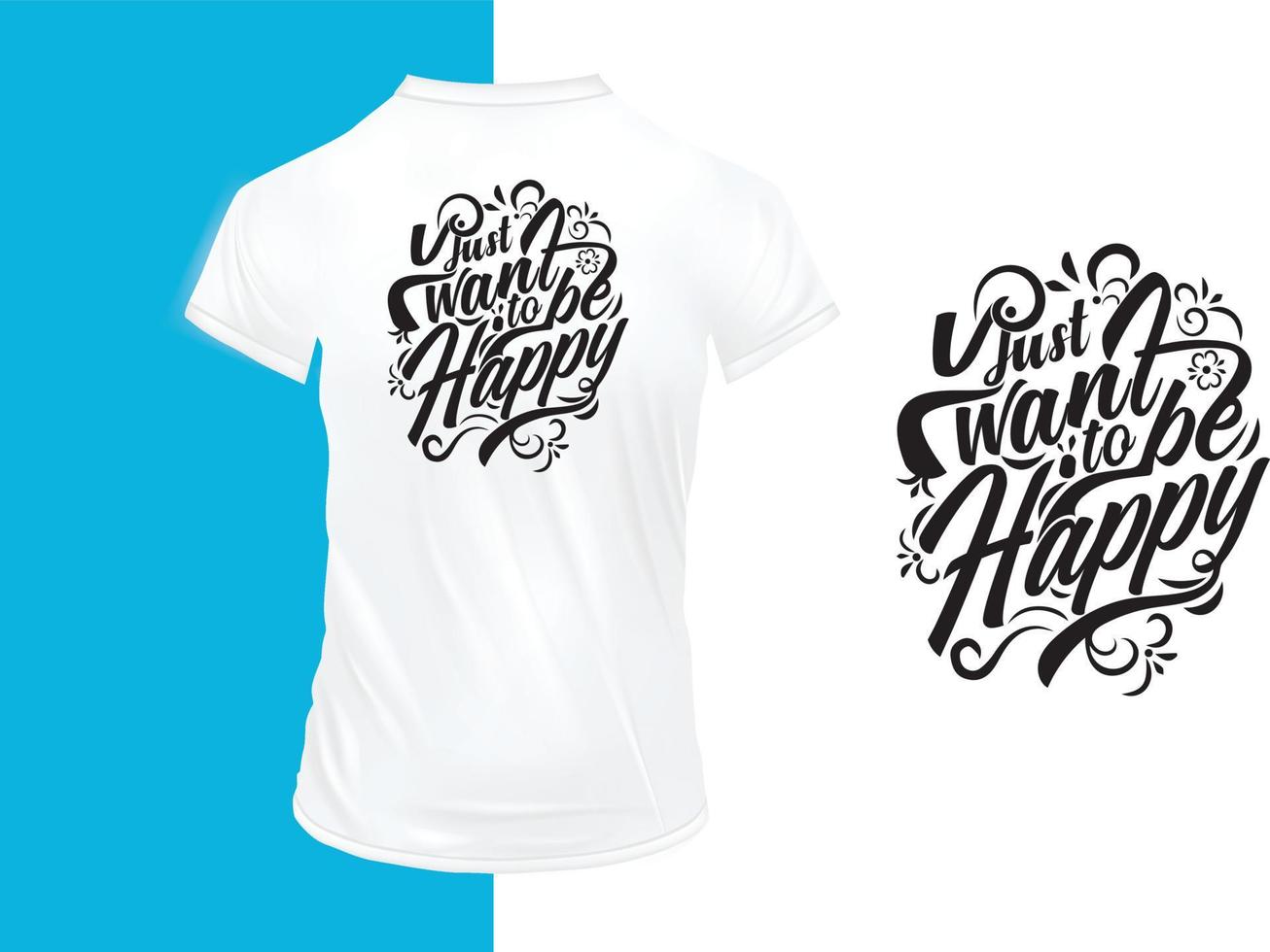 Typografie T-Shirt Design kostenlos Vektor