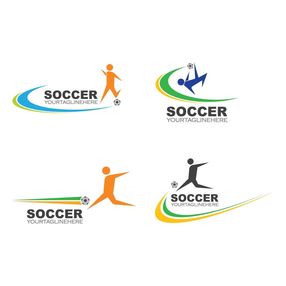 fotboll logotyp och ikon illustration vektor