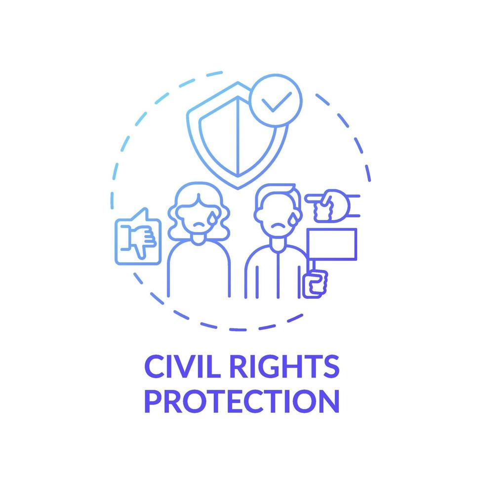 Symbol für das Konzept des Bürgerrechtsschutzes vektor