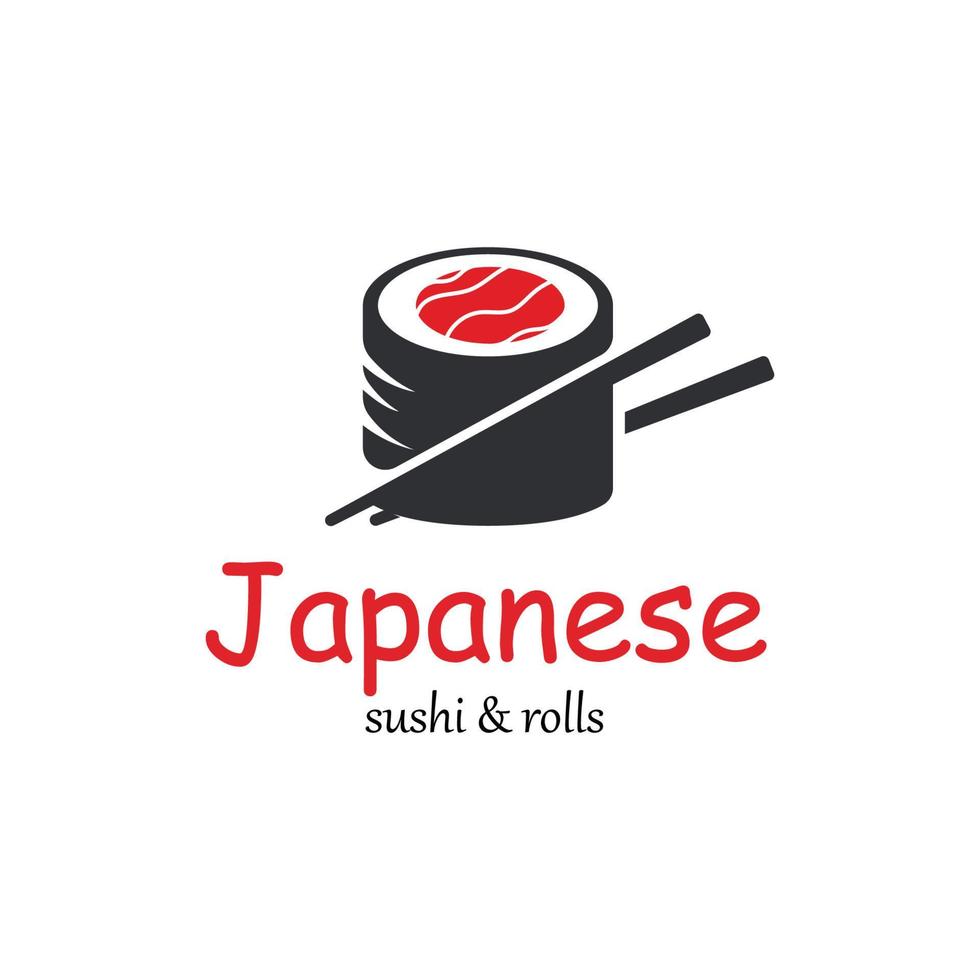 Sushi Vektor Logo Vorlage, oder japanisch Spezialitäten.