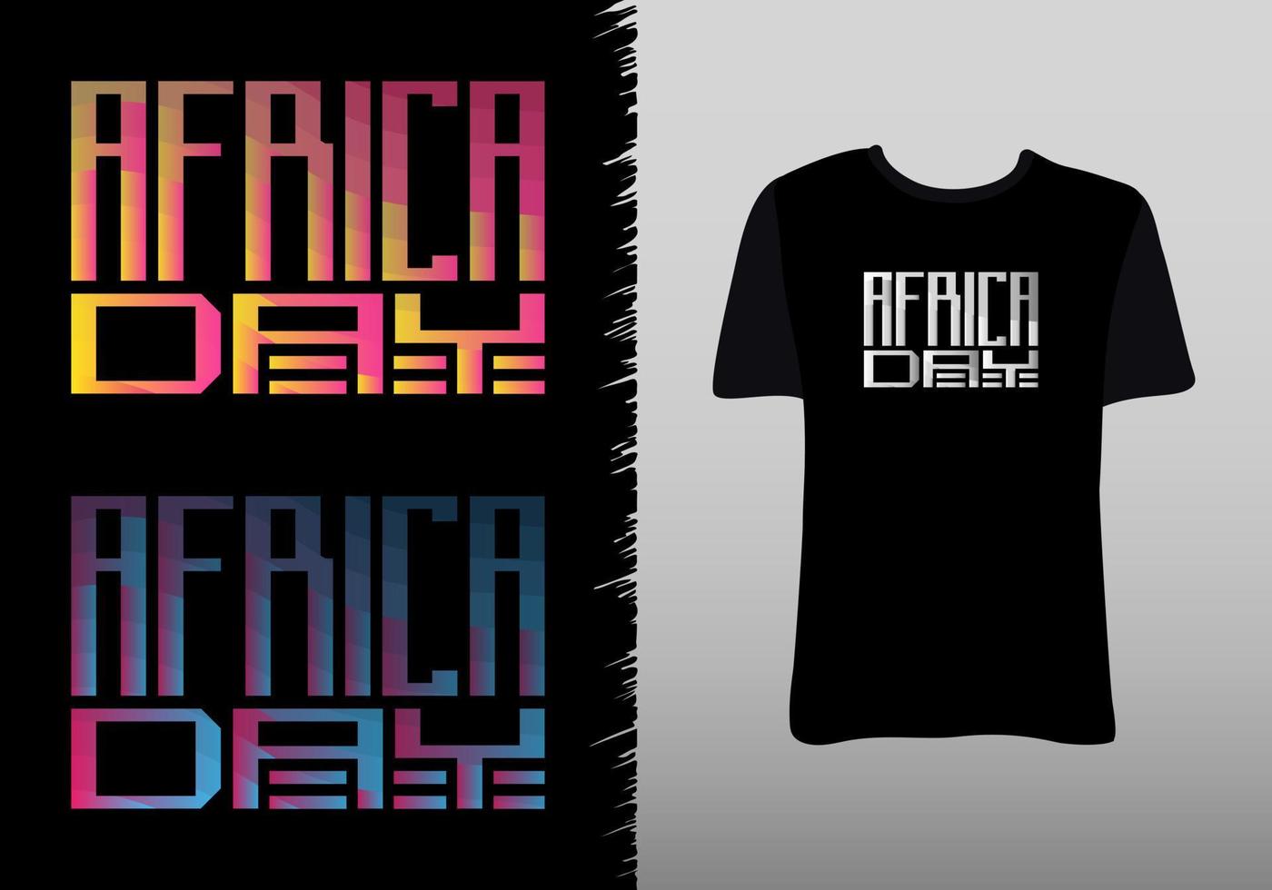 glücklich Afrika Tag Typografie T-Shirt Design. Vektor Jahrgang Illustration.