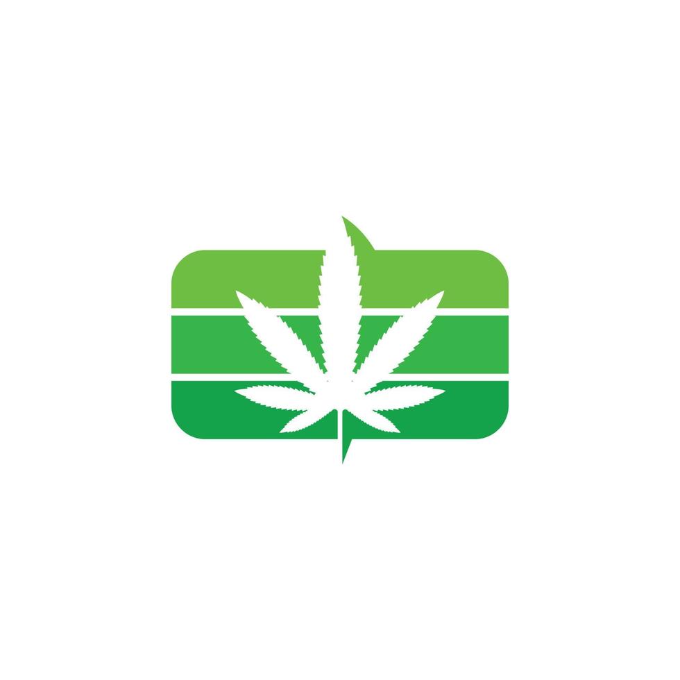 Cannabis Blatt Vektor Symbol Illustration Design