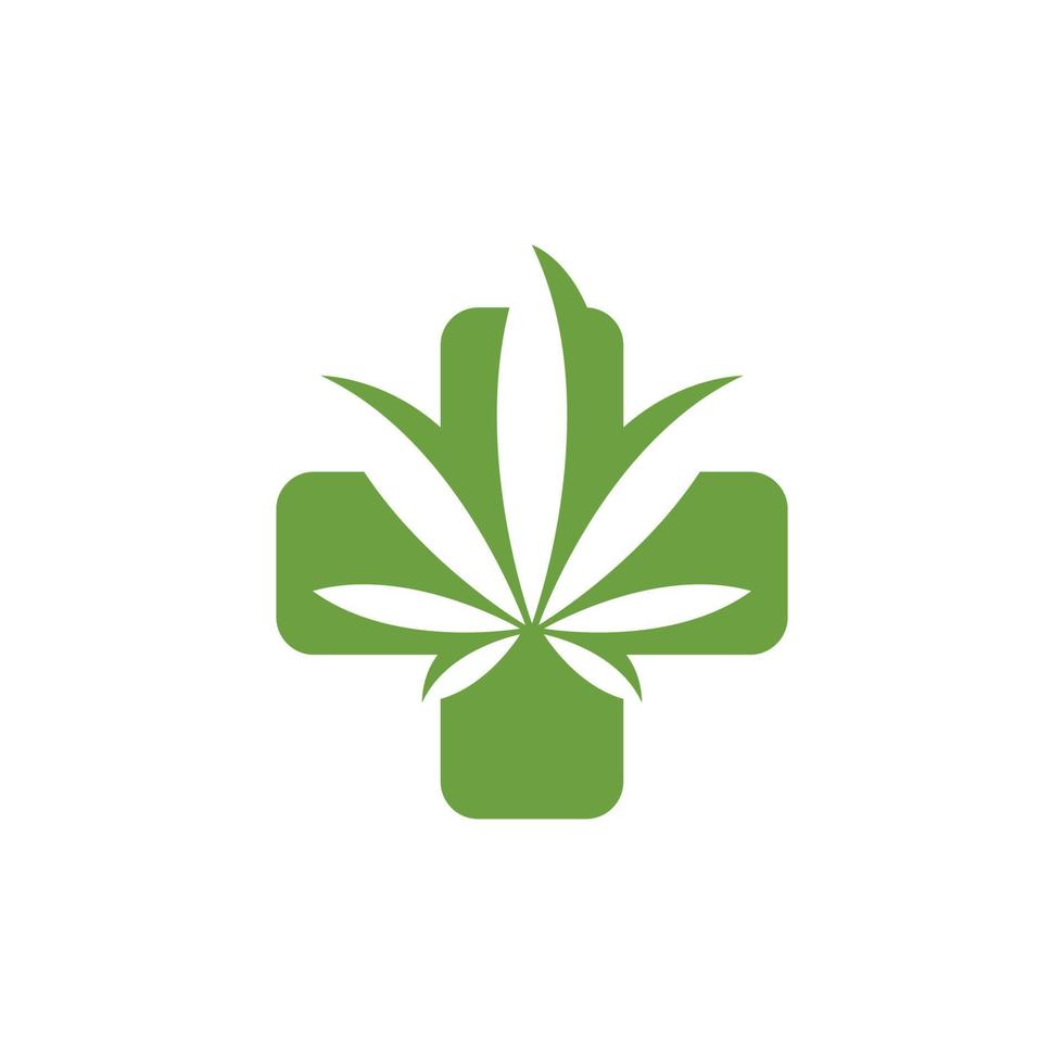 Cannabis Blatt Vektor Symbol Illustration Design