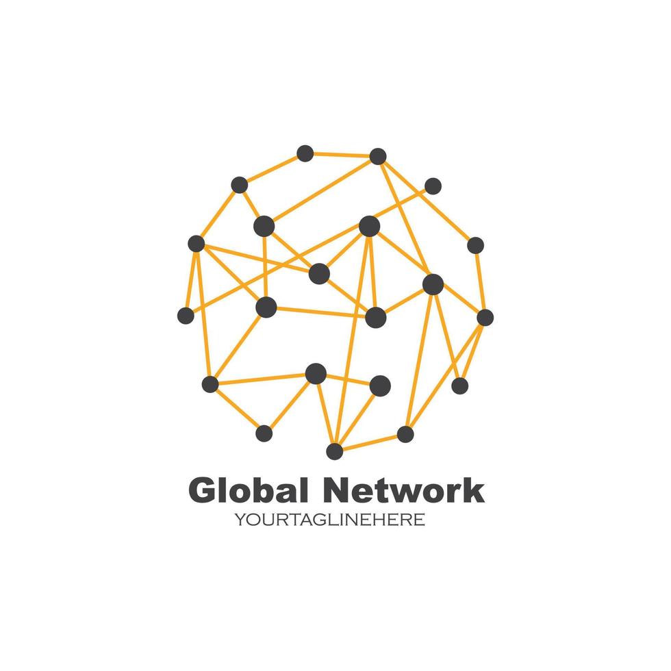 global nätverk logotyp ikon vektor illustration design