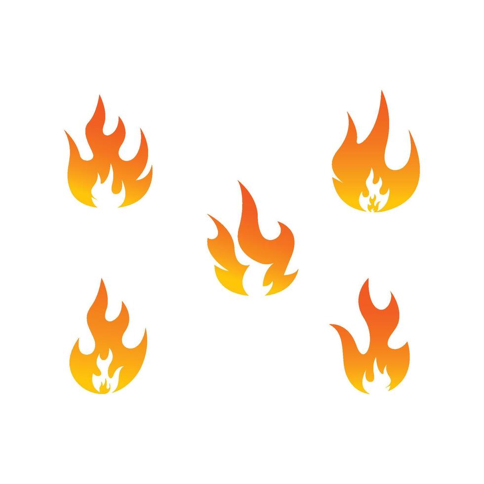 Feuer Flamme Logo Symbol Vektor Illustration Design