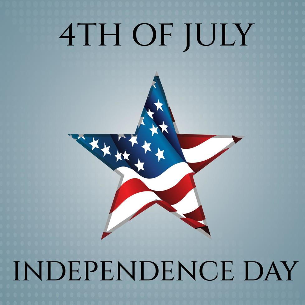Amerika Unabhängigkeit Tag. Star und Streifen. Amerika National Flagge, Juli 4., instagram Post. vektor