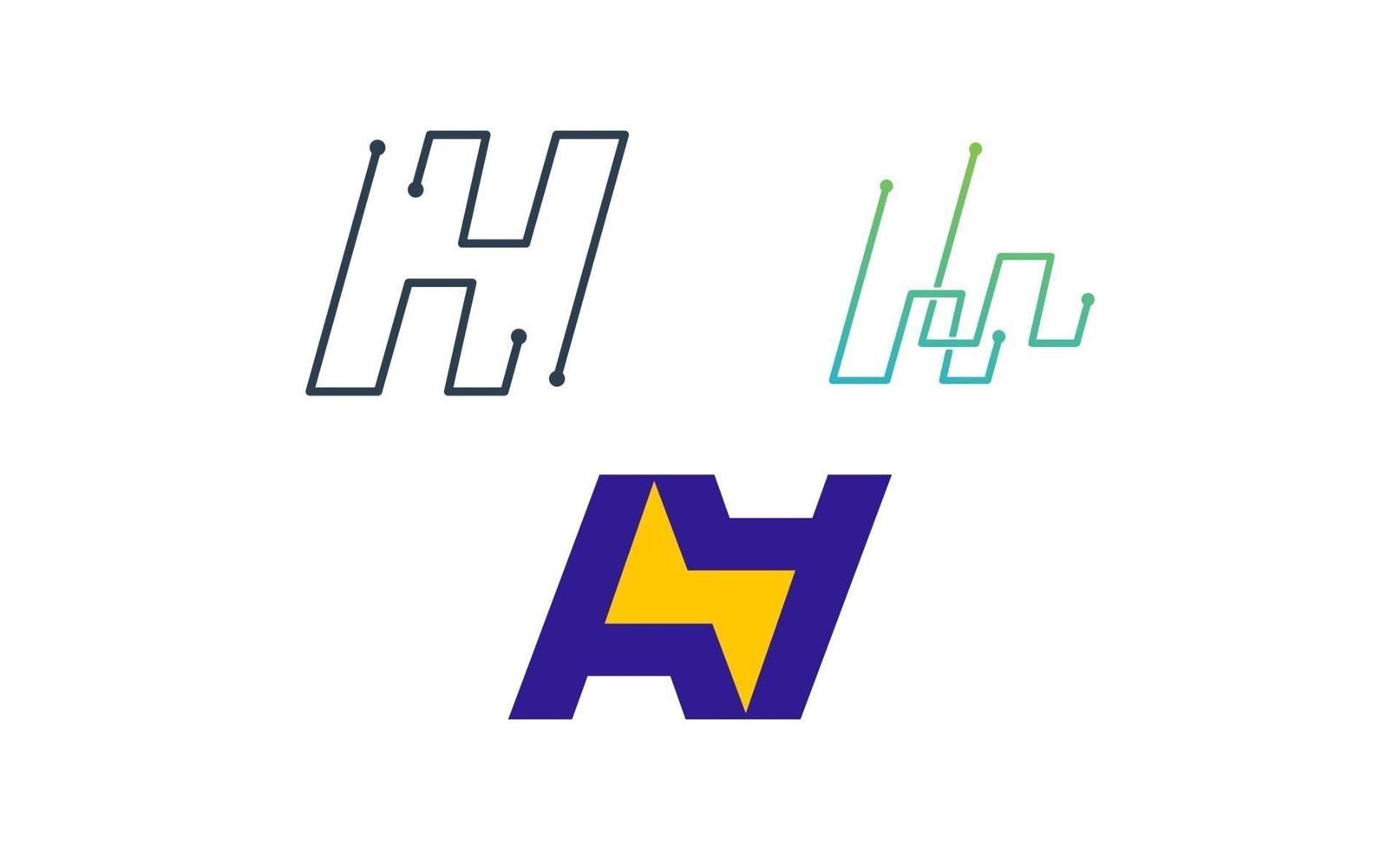 Buchstabe h Logo Inspiration Design Vektor