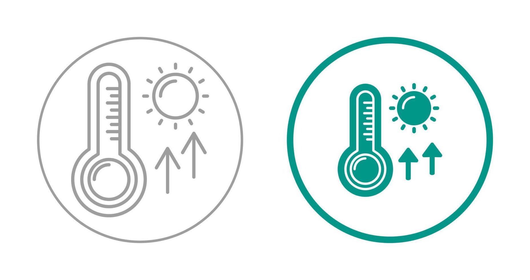 hög temperaturer vektor ikon