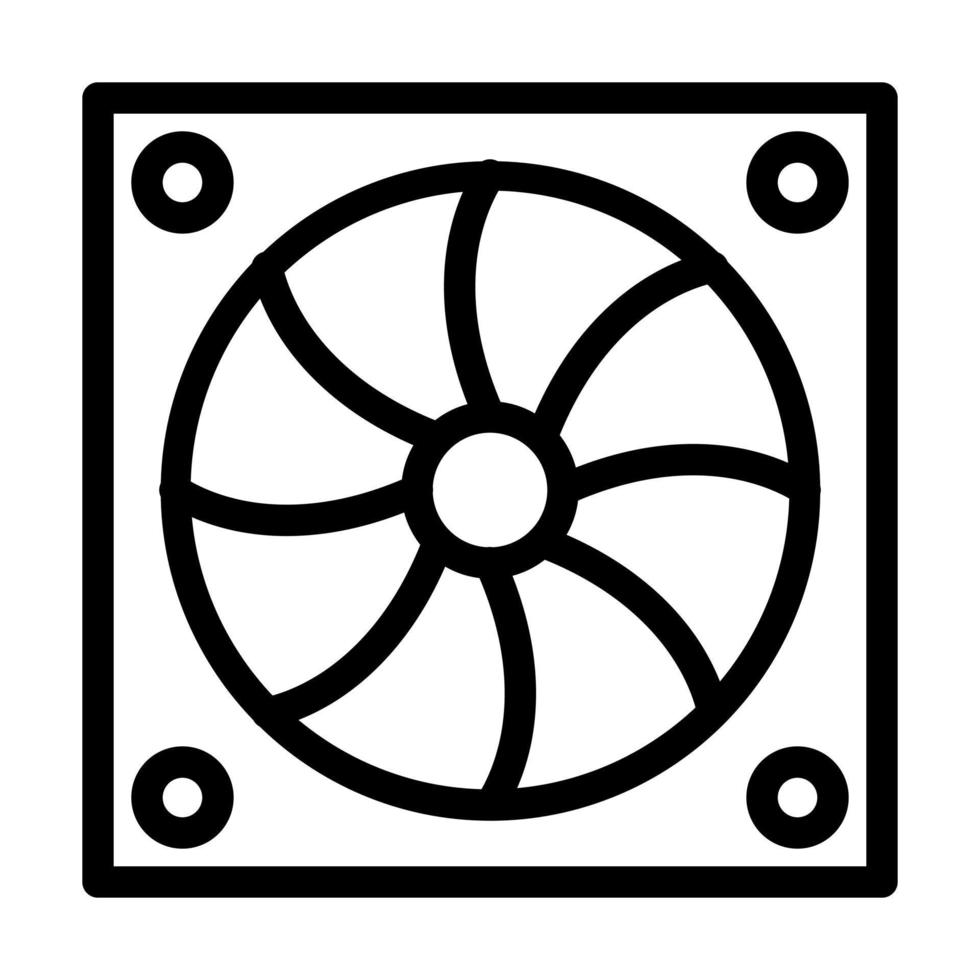 Computer Ventilator Symbol Design vektor