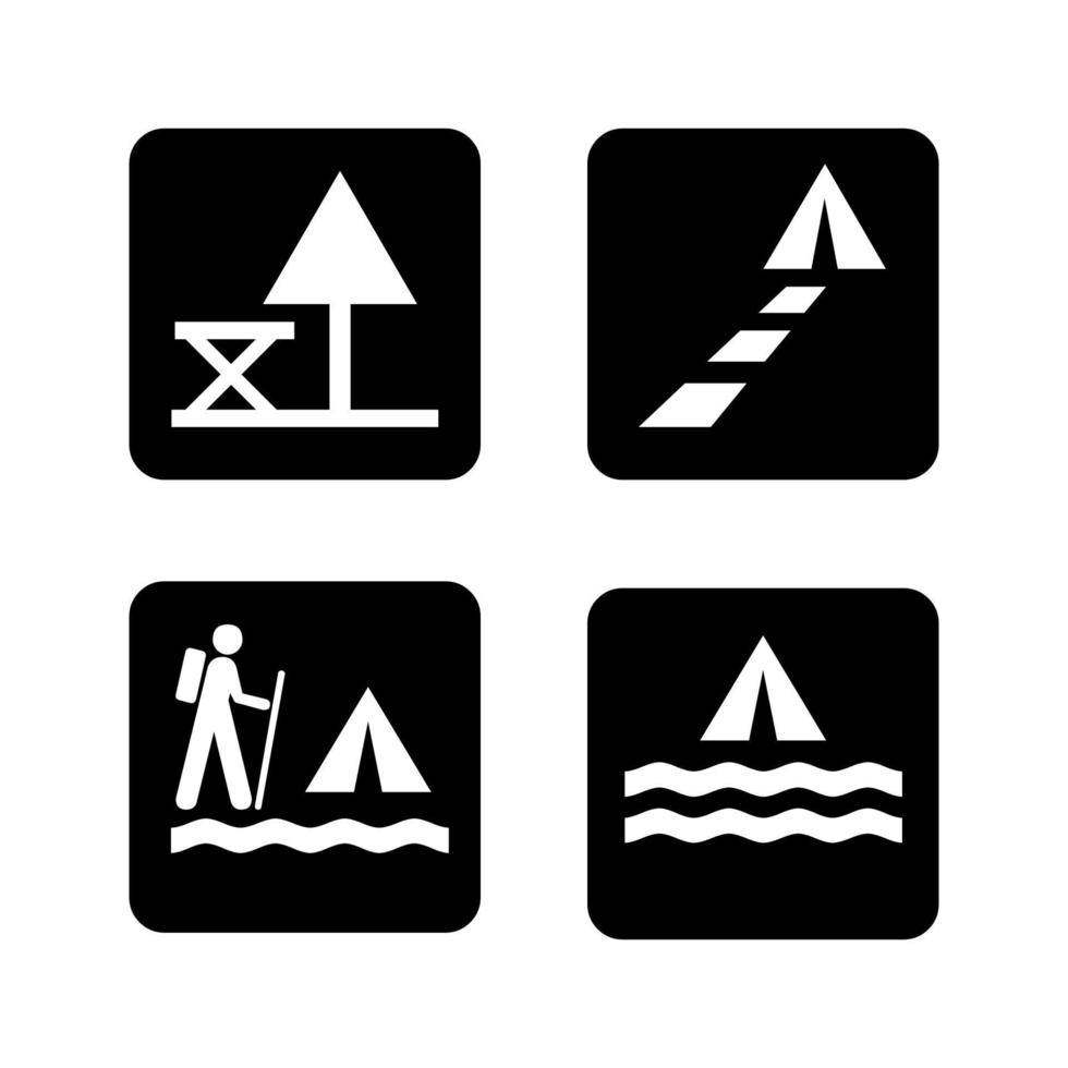 camping ikon vektor tecken och symbol isolerat på vit bakgrund, camping logotyp begrepp