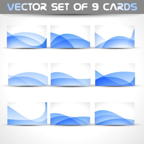 Vektor-Set von Visitenkarten vektor