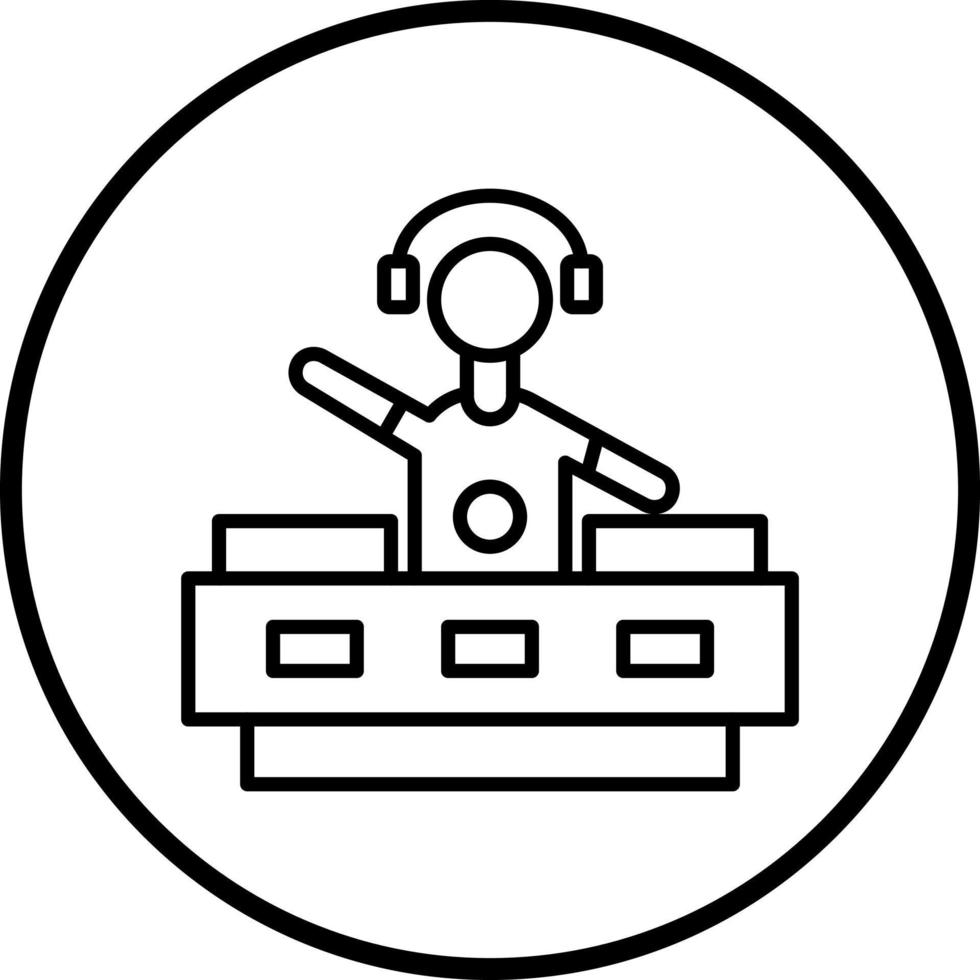 dj Vektor Symbol Stil