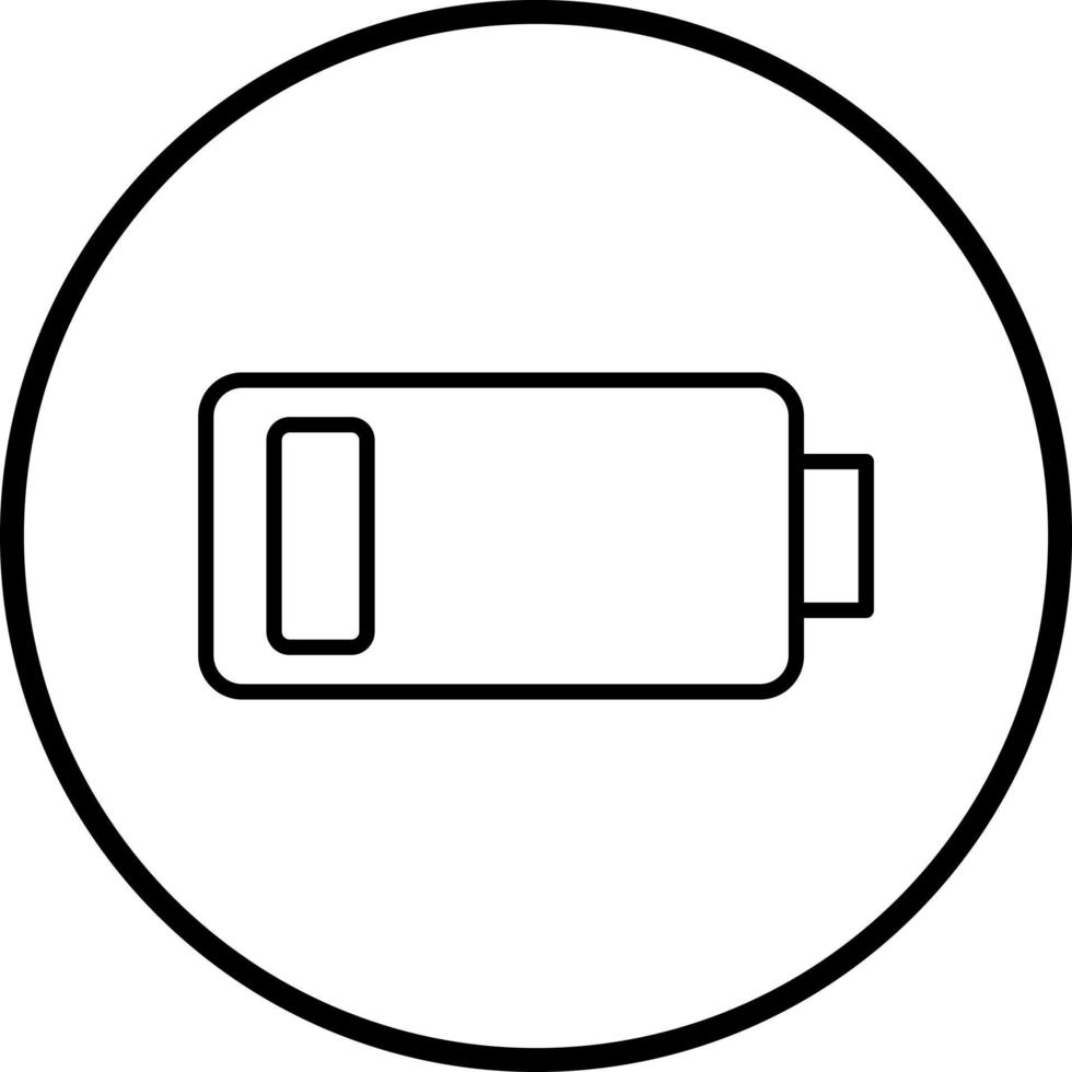 niedrig Batterie Vektor Symbol Stil