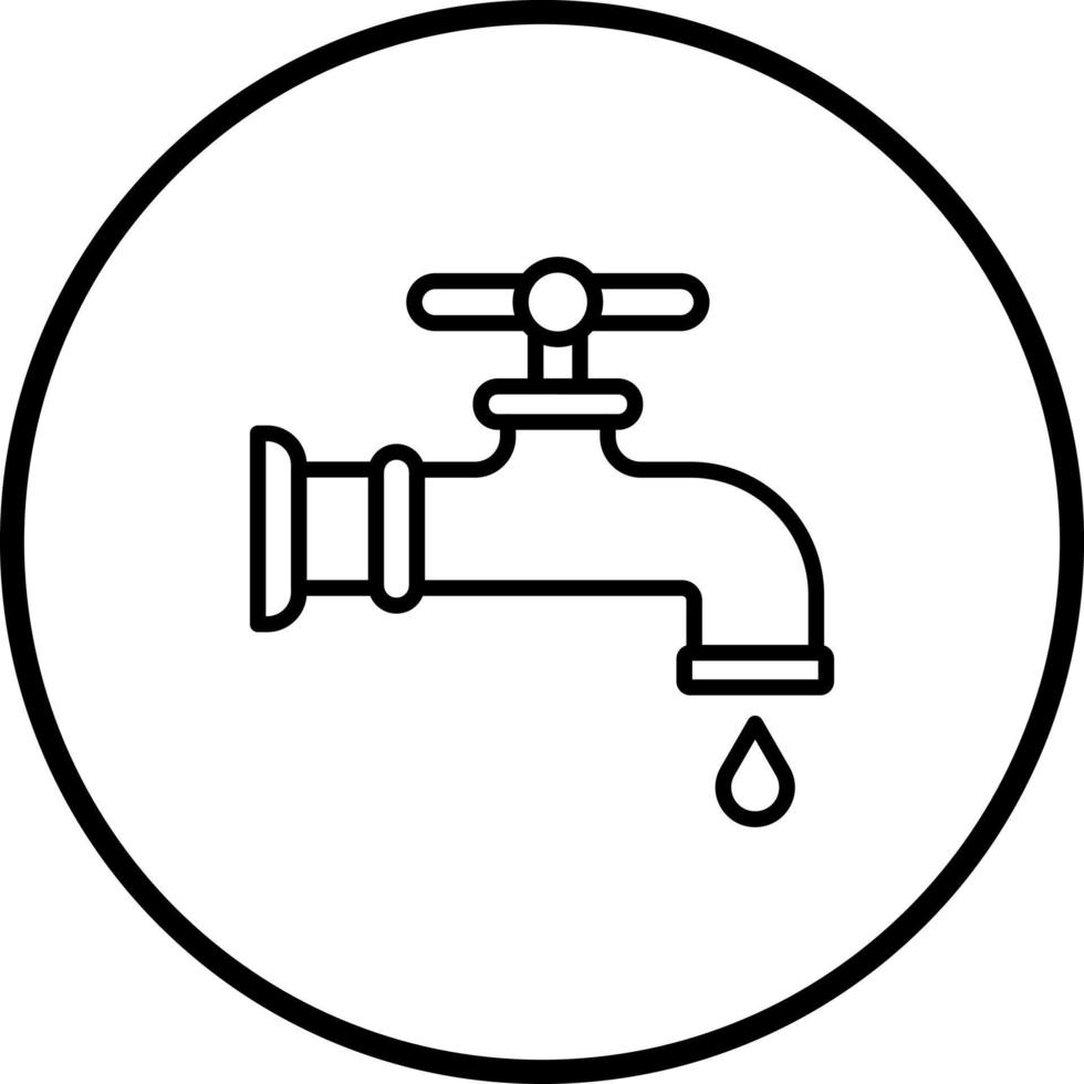 Wasser Zapfhahn Vektor Symbol Stil