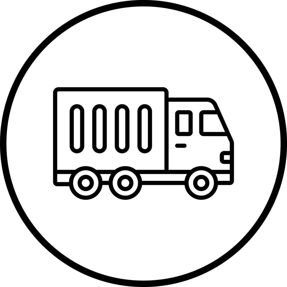 behållare lastbil vektor ikon stil
