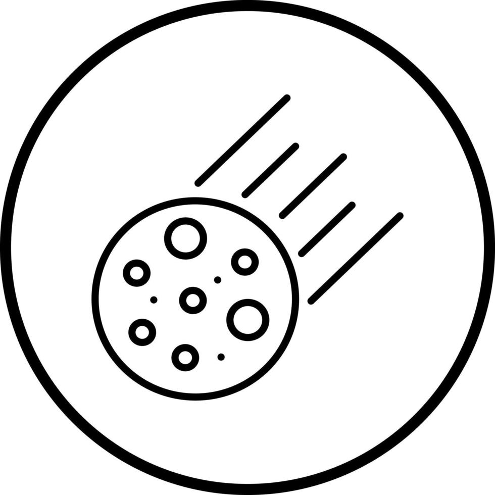 asteroid vektor ikon stil