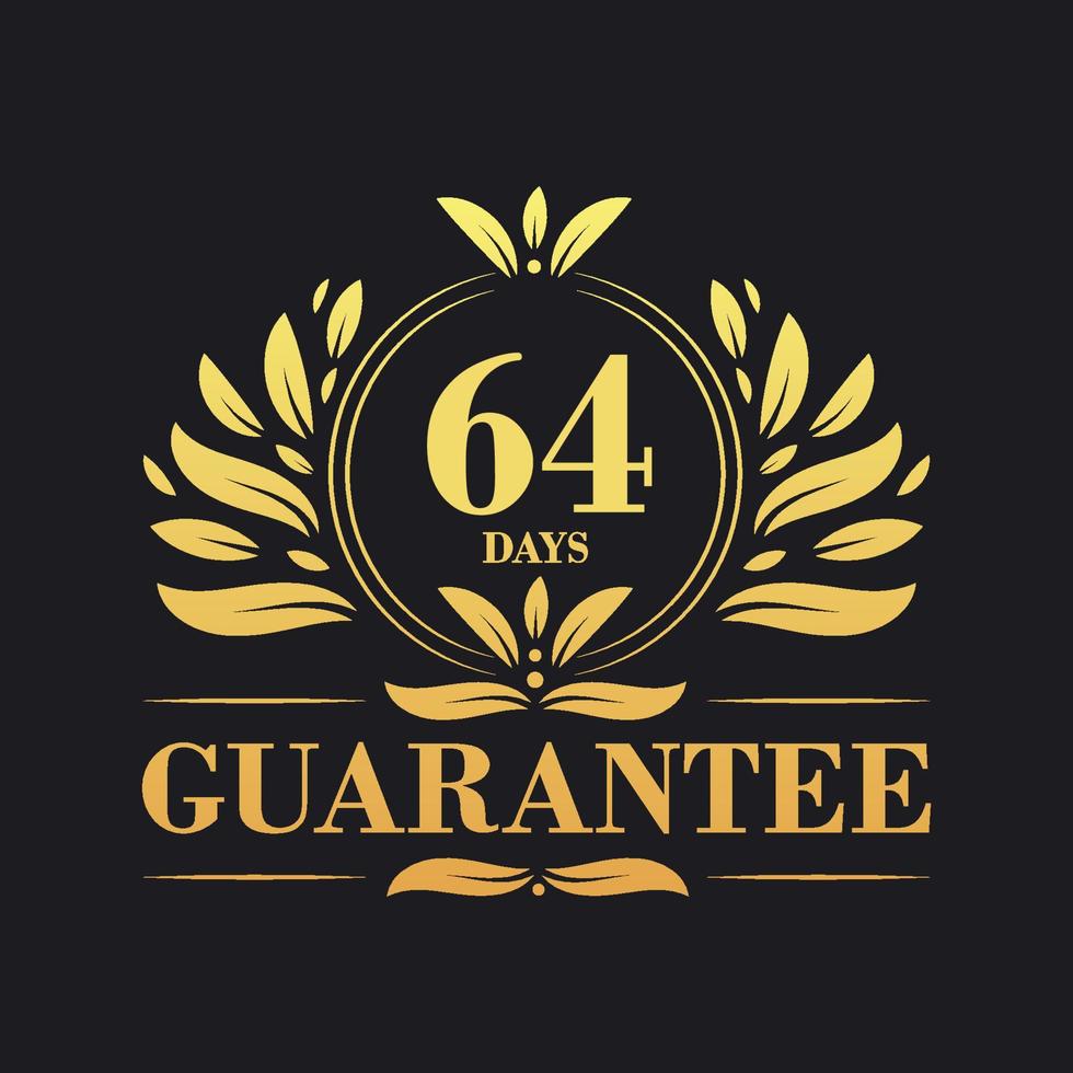 64 Tage Garantie Logo Vektor, 64 Tage Garantie Zeichen Symbol vektor