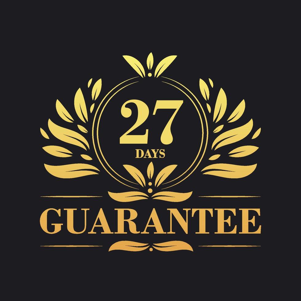27 Tage Garantie Logo Vektor, 27 Tage Garantie Zeichen Symbol vektor