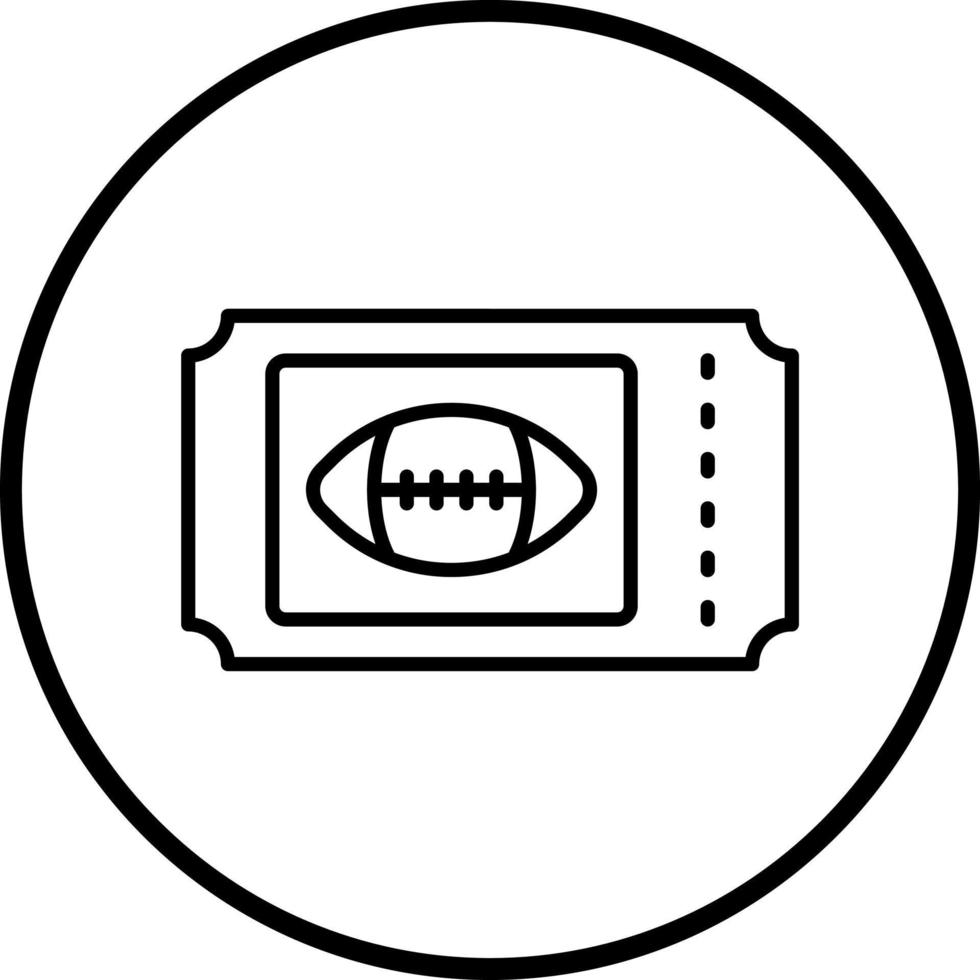 Rugby Fahrkarte Vektor Symbol Stil