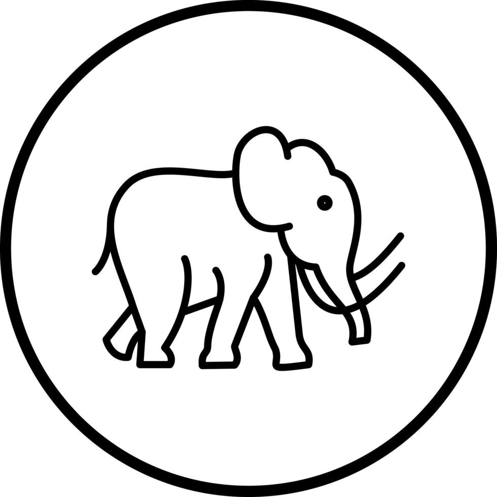Mammut Vektor Symbol Stil